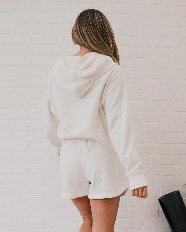 Rae Mode Half Zip Hoodie - Ivory