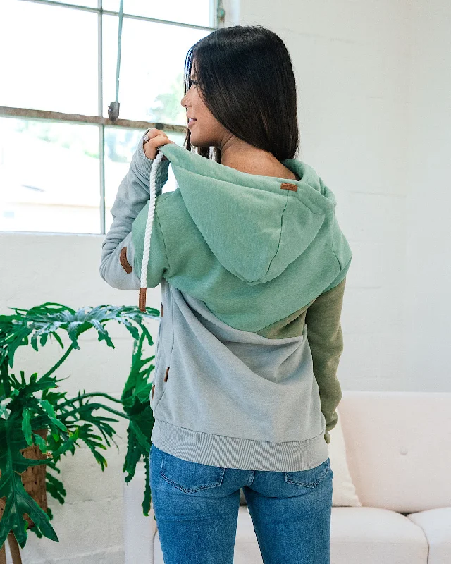 Wanakome Roxy Half Zip Hoodie - Surplus Mix