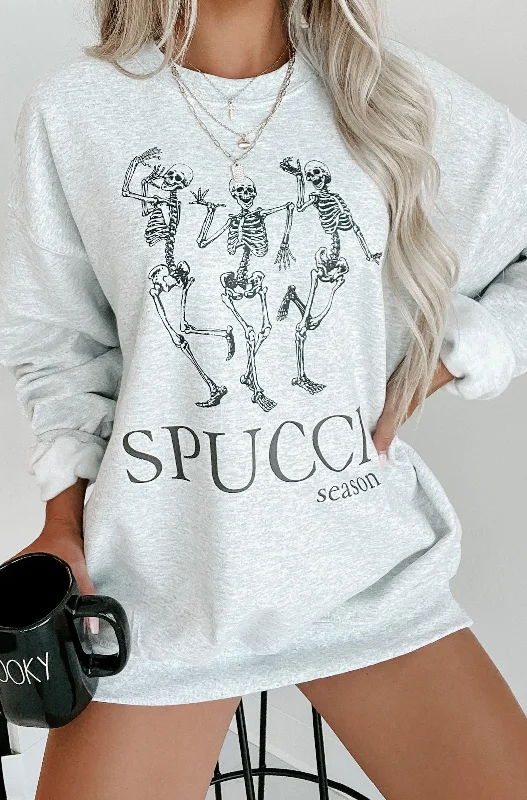 ""Spucci Season"" Graphic Crewneck (Ash) - Print On Demand