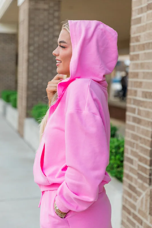 Tried It All Pink Zip Up Jacket DOORBUSTER