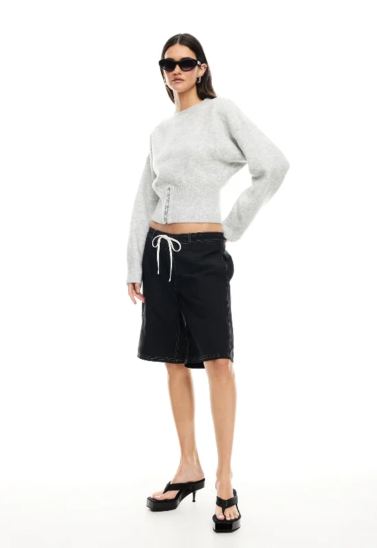 VOGUE CONTRAST SHORTS - ONYX